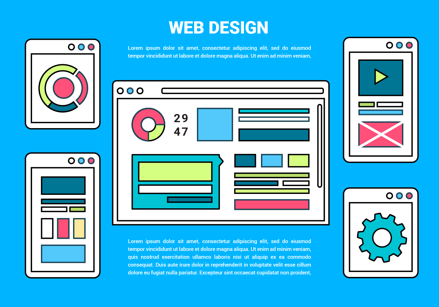Download Free Web Layout Vector Background 141984 Vector Art at ...