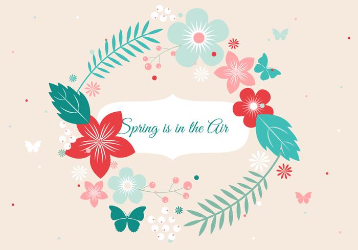 Free Vector Spring Flower Wreath