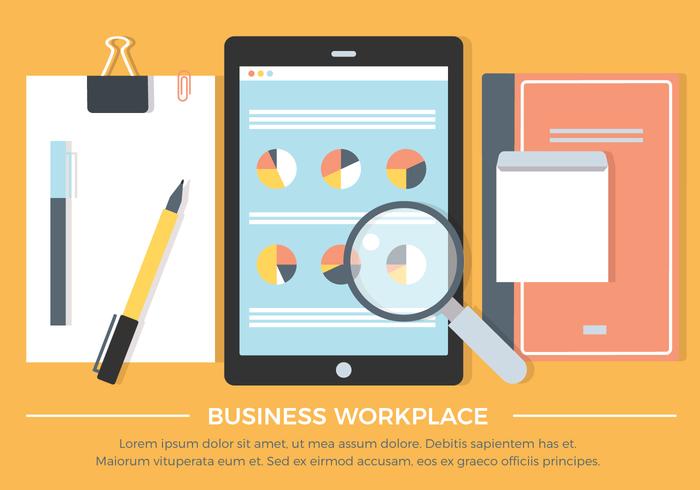 Free Flat Workspace Vector Background
