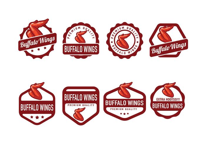 Buffalo Wings Badge Vector