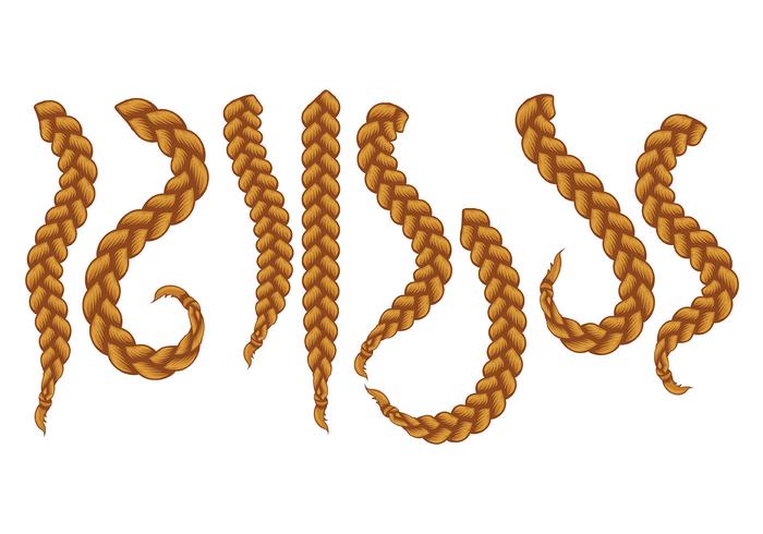 Brunette Plait Vectors Brunette Plait Vectors