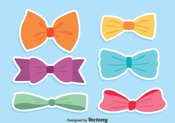 Colorful Hair Ribbon Vectors