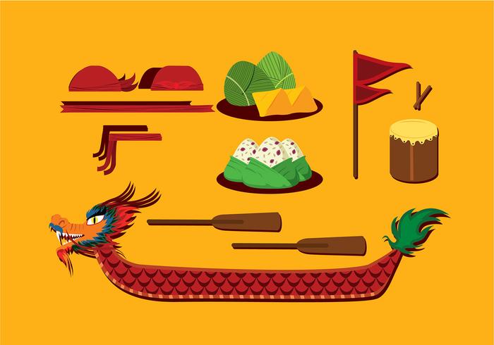 Dragon Boat Festival Item Free Vector