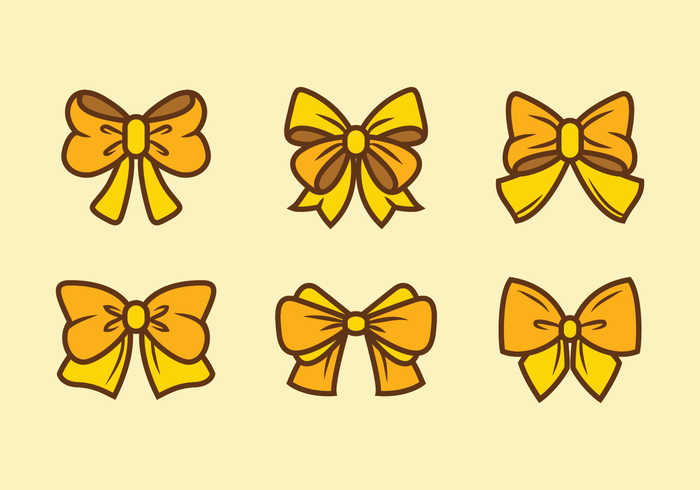 Yellow Hair Ribbon Vectors