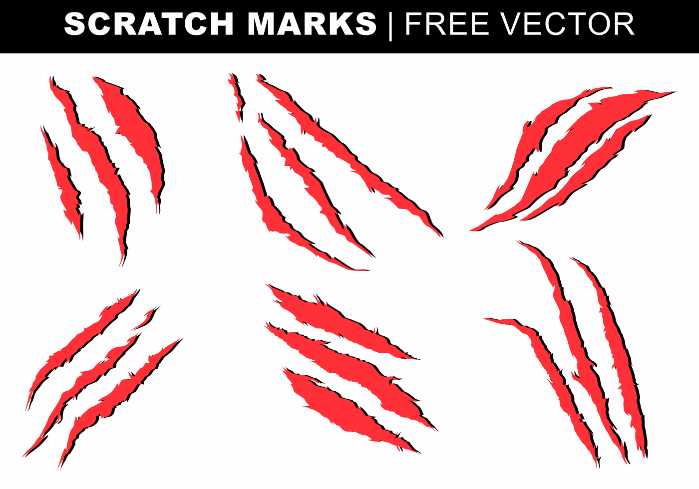 Scratch Marks Free Vector.