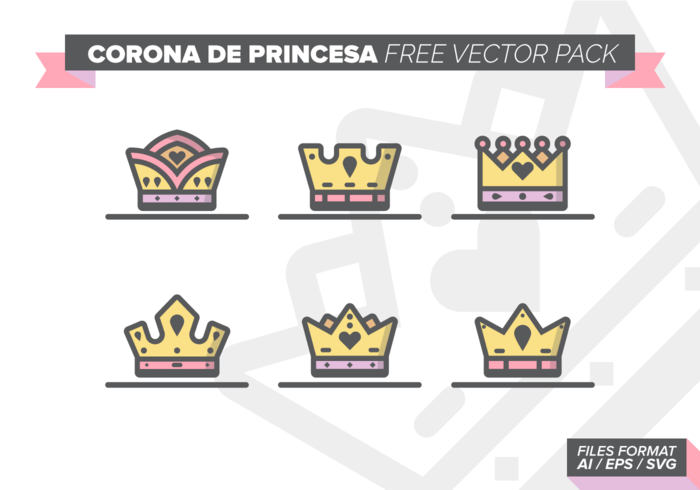 Corona de Princesa Free Vector Pack Corona de Princesa Free Vector Pack