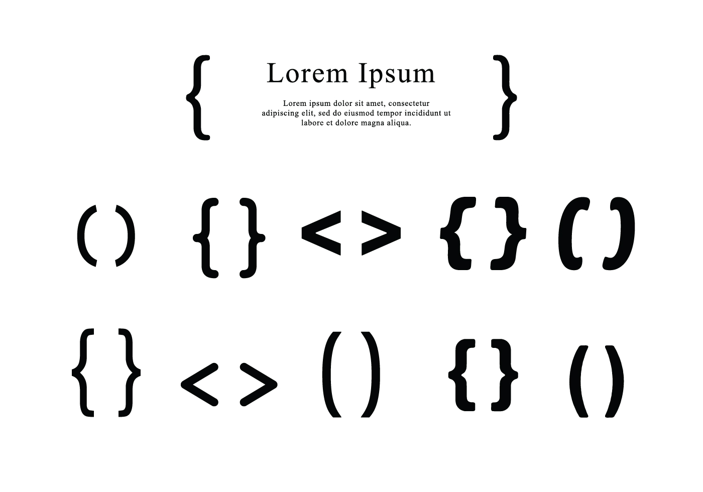 Free Bracket Vector Pack 142105 Vector Art at Vecteezy