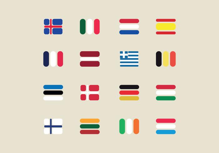 Banderas europeas vector