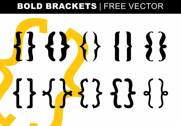 Bold Brackets Free Vector