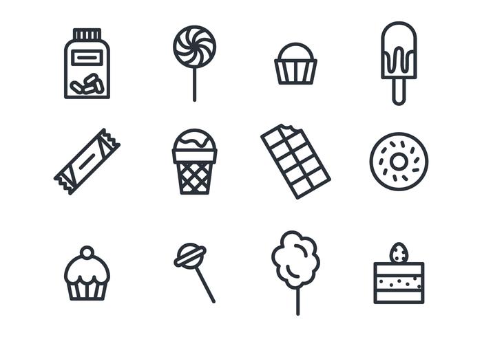 Sweets and Chocolate Icons vector