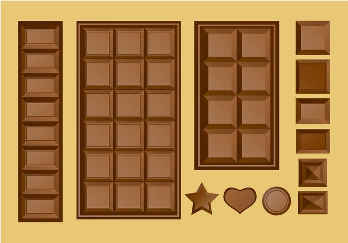 Barra de chocolate vector