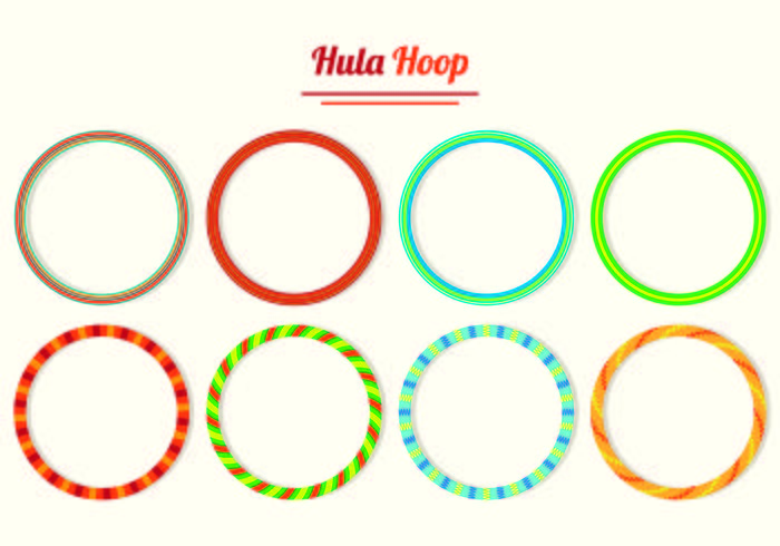 Set Of Hula Hoop Vectors