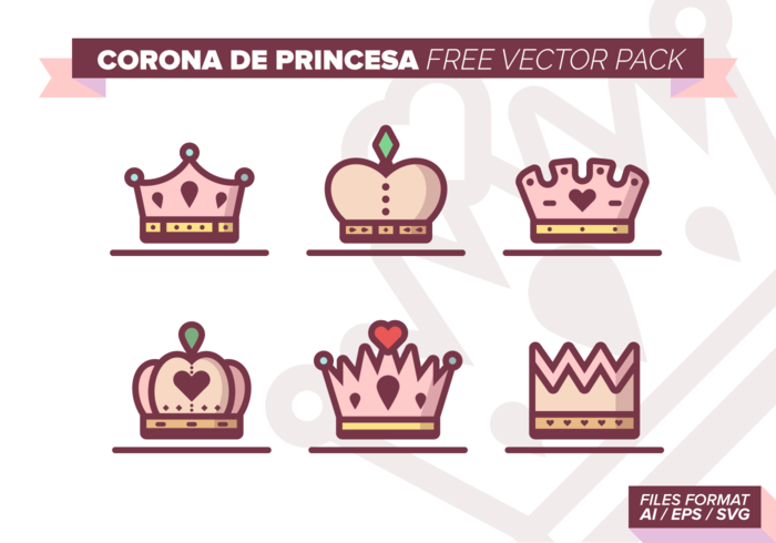Corona de Princesa Free Vector Pack Corona de Princesa Free Vector Pack