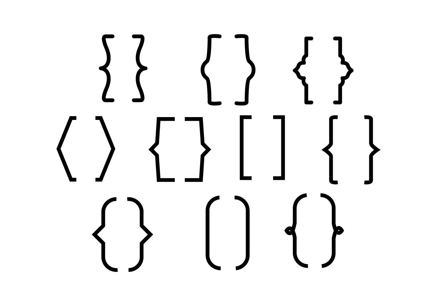 Free Bracket Line Vector 142184 Vector Art at Vecteezy