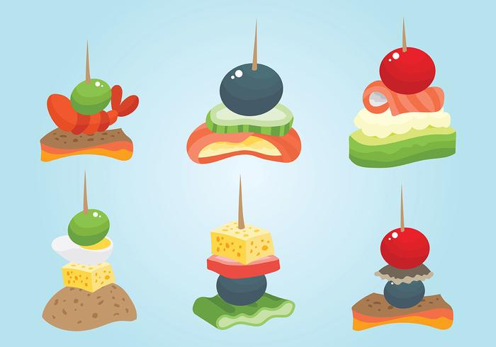 Free Canapes Icons Vector