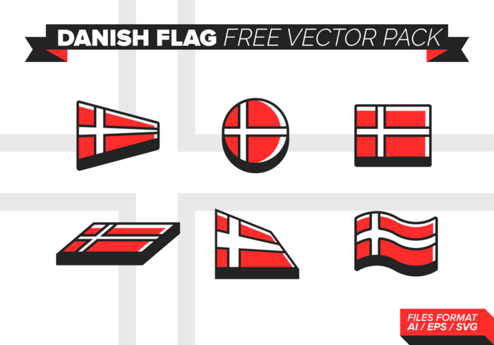 Danish Flag Free Vector Pack Danish Flag Free Vector Pack