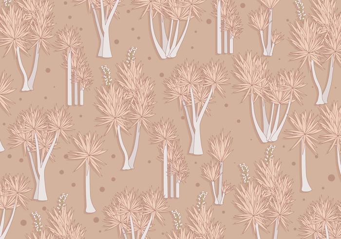 Yucca Pattern Brown Color Vector