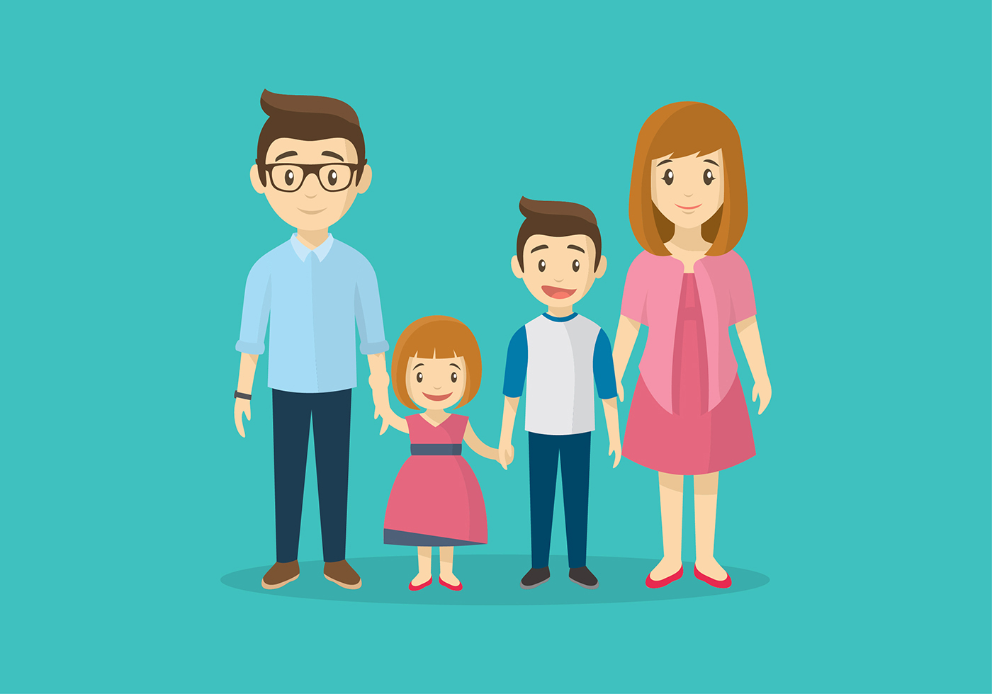 Familia Cartoon Free Vector 142287 Vector Art at Vecteezy