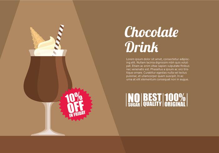 Chocolate Drink Template Free Vector