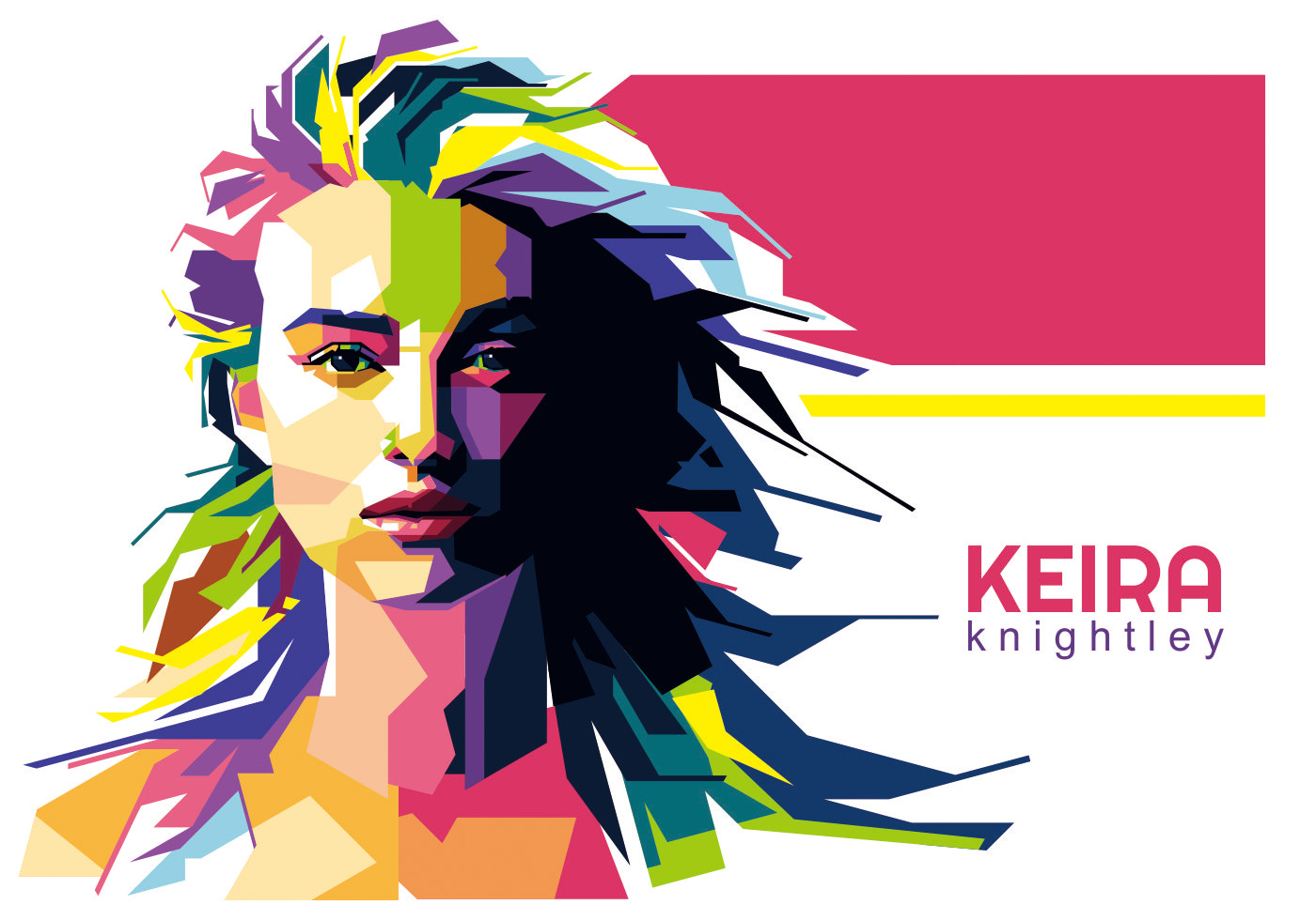 Keira Knightley Vector WPAP Download Free Vectors 