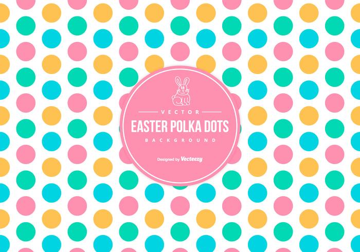 Cute Colorful Easter Polka Dot Background vector