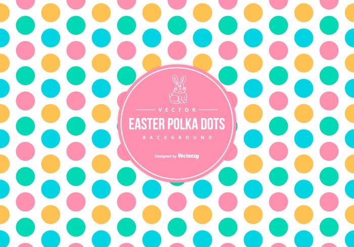 Cute Colorful Easter Polka Dot Background vector