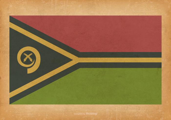 Vanuatu Flag on Grunge Background Vanuatu Flag on Grunge Background