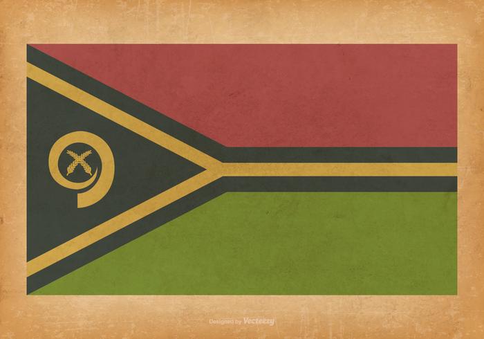 Vanuatu Flag on Grunge Background vector