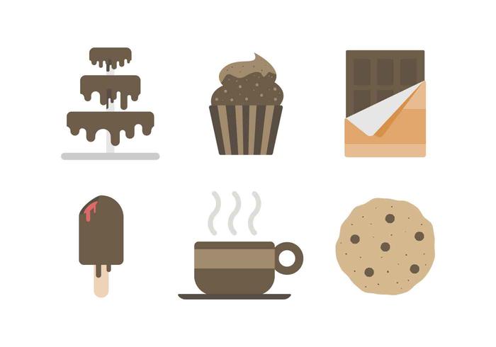 Free Delicious Chocolate Cake and Sweet Vectors