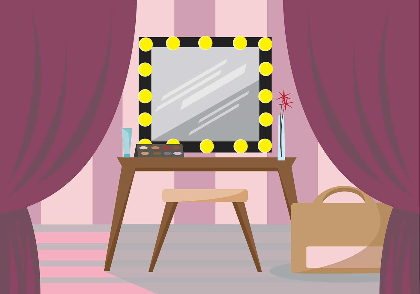 Feminine Dressing Room Vector Scene 142334 Vector Art at Vecteezy