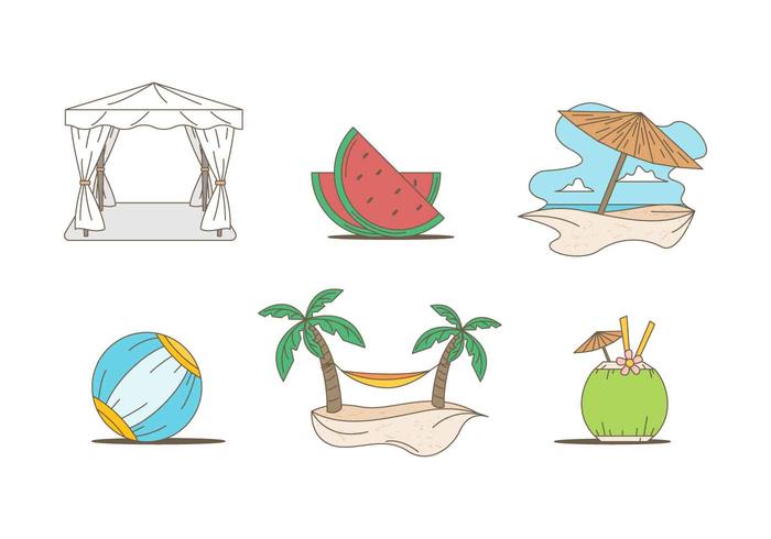 Free Outstanding Beach Holiday Vectors