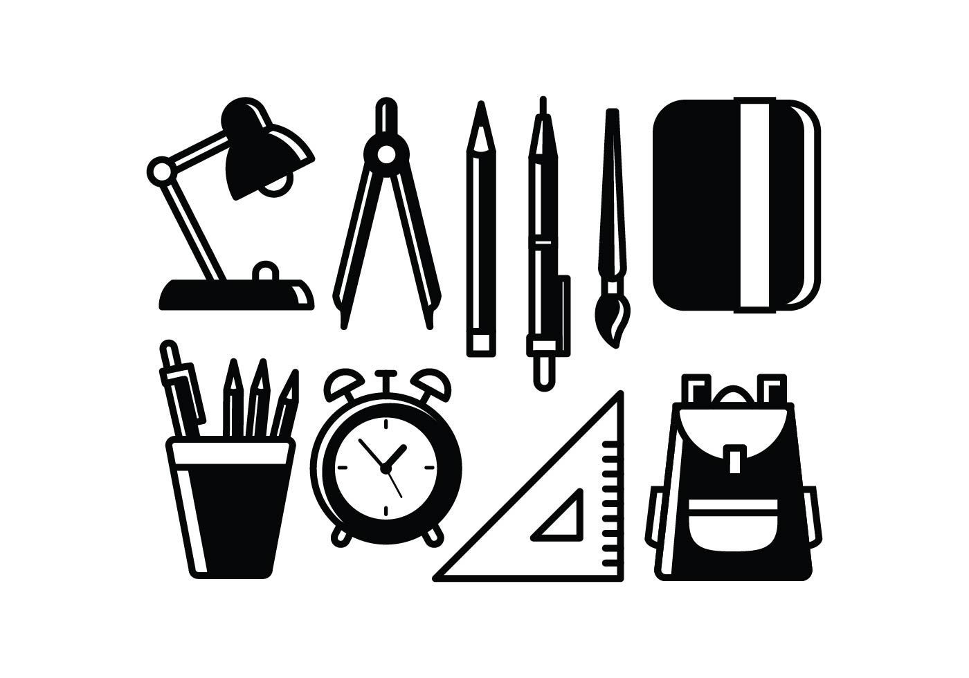 School Supplies Vectors 142349 Vector Art at Vecteezy