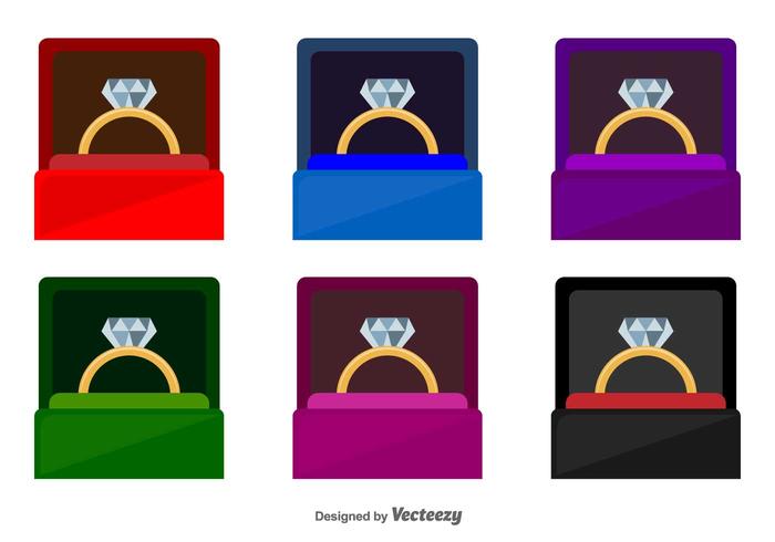 Ring Box Vector Icons