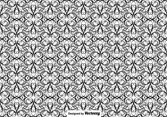 Vector Flourish Seamless Pattern 