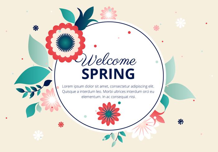 Spring Flower Vector Typography