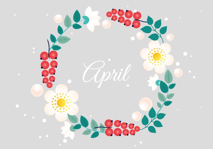 Free Flower Wreath Vector Typography