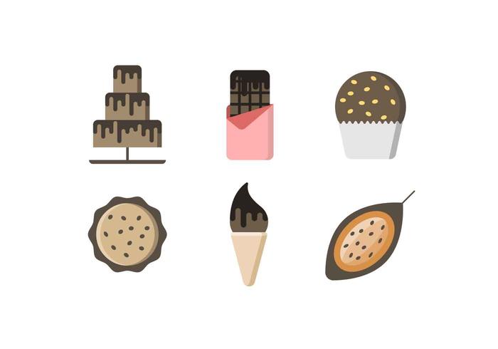 Free Delicious Chocolate Cake and Sweet Vectors