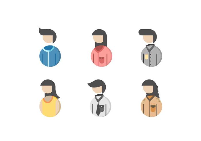 Free Beautiful Family Avatar Vectors