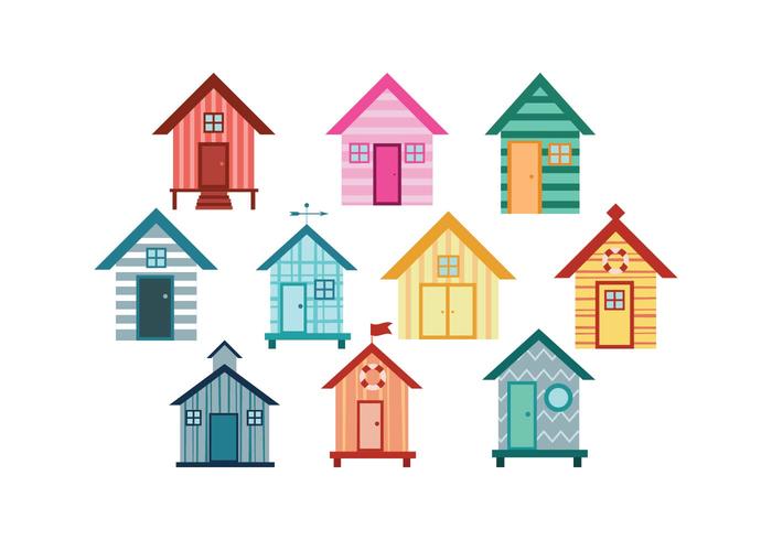 Beach Huts Vector