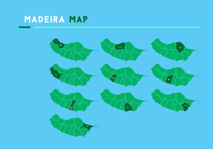 Madeira mapa vectorial vector