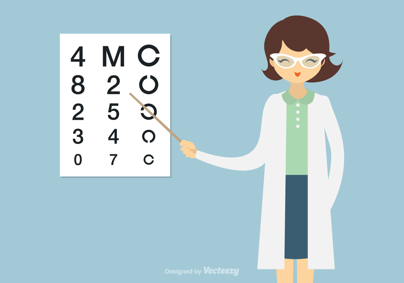 Cartoon Female Eye Doctor Vector 142444 Vector Art at Vecteezy