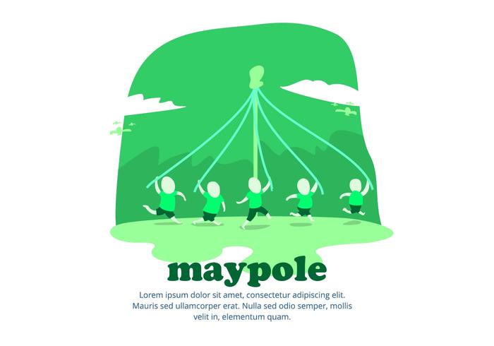 Maypole Background vector