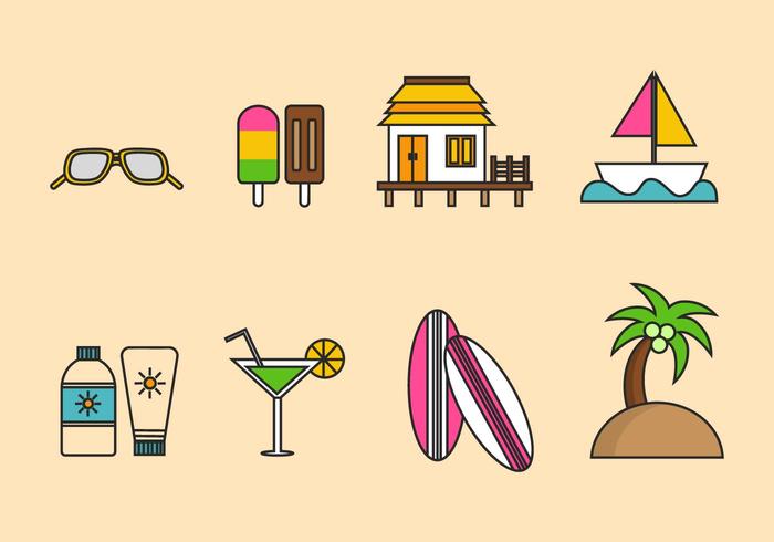 Flat Beach Vectors