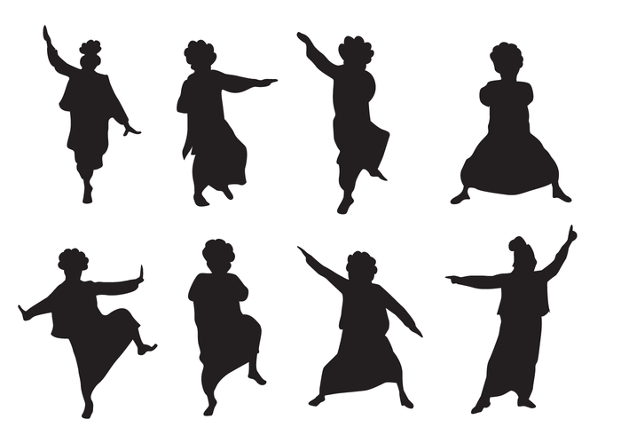 Bhangra Silhouette Vector