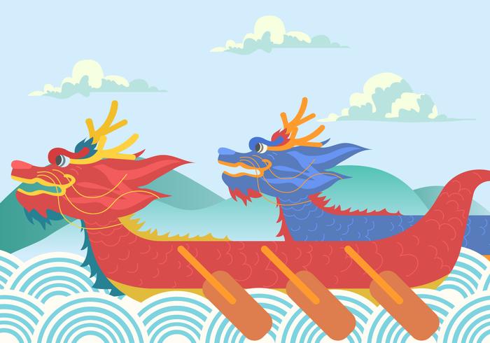 Dragon Boat Festival Background Vector 