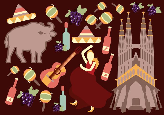 Spain Travel & Culture Vectors Spain Travel & Culture Vectors