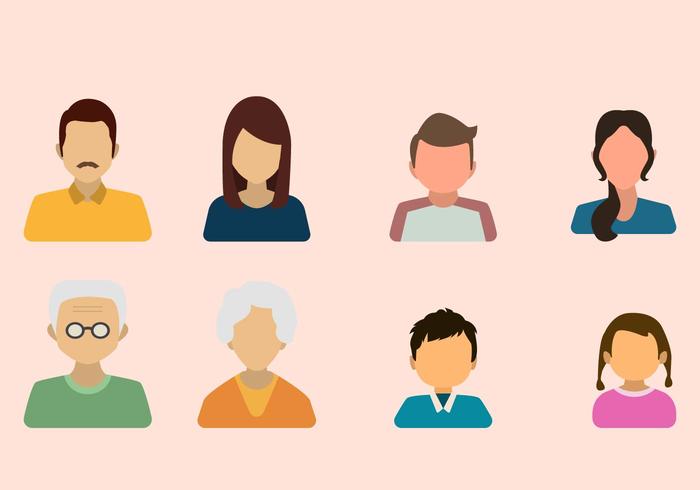 Flat Family Vectors Flat Family Vectors