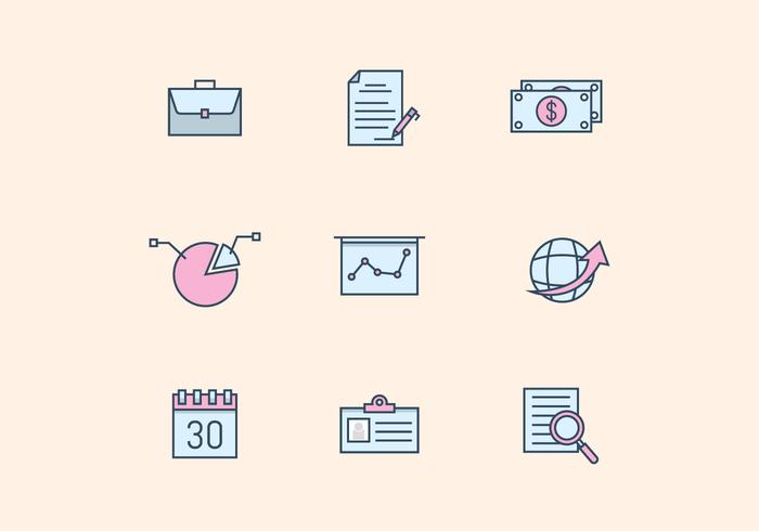 Pastel Business Icons Pastel Business Icons