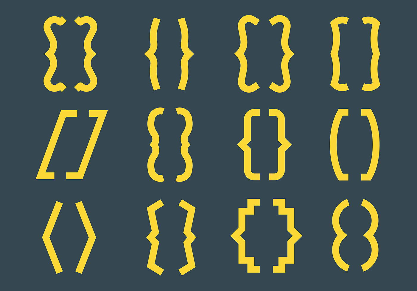 Free Bracket Icons Vector 142560 Vector Art at Vecteezy