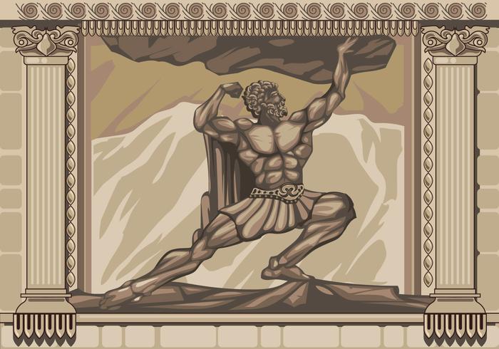 Vector Hércules Estatua Fachada